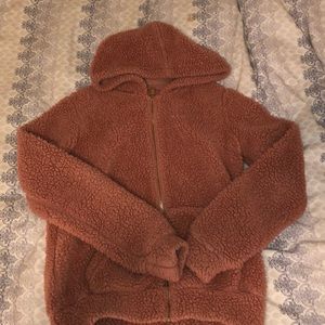 Forever 21 fluffy zip up hoodie